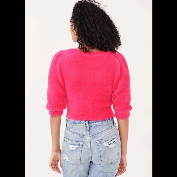 Free People Moonbeam Pullover Sweater in Raspberry Pop - Picture 8 of 8
